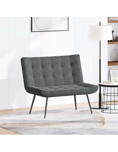 Panca Grigio Scuro 110x74x84 cm in Velluto