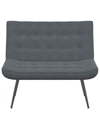 Panca Grigio Scuro 110x74x84 cm in Velluto