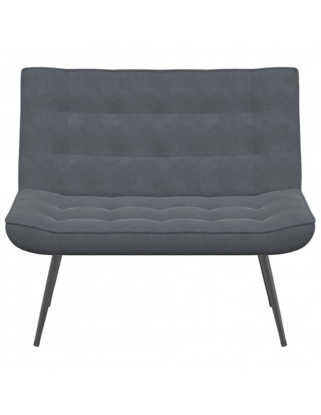 Panca Grigio Scuro 110x74x84 cm in Velluto