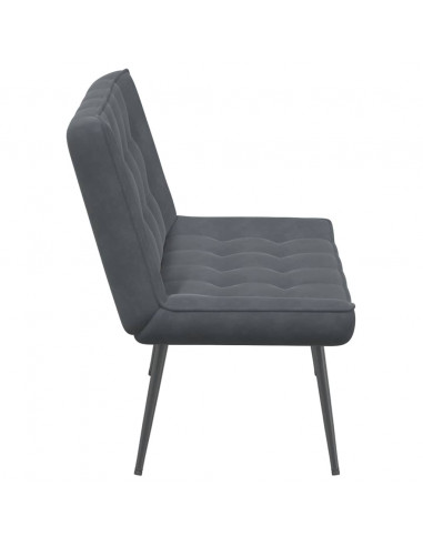 Panca Grigio Scuro 110x74x84 cm in Velluto