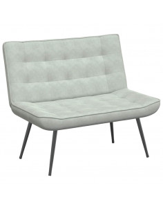 Panca Grigio Chiaro 110x74x84 cm in Velluto