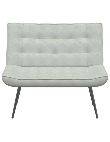 Panca Grigio Chiaro 110x74x84 cm in Velluto