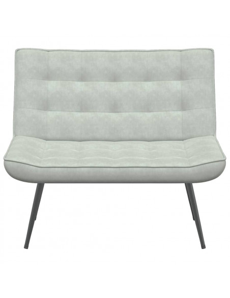 Panca Grigio Chiaro 110x74x84 cm in Velluto