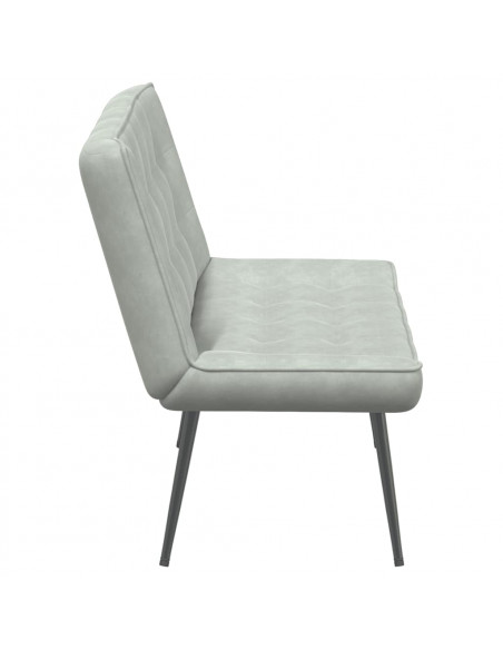 Panca Grigio Chiaro 110x74x84 cm in Velluto