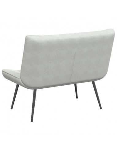 Panca Grigio Chiaro 110x74x84 cm in Velluto