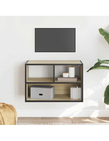 Mobile TV Rovere Sonoma 60x31x39,5cm Legno Multistrato Metallo