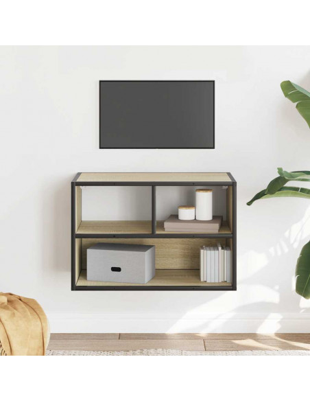 Mobile TV Rovere Sonoma 60x31x39,5cm Legno Multistrato Metallo