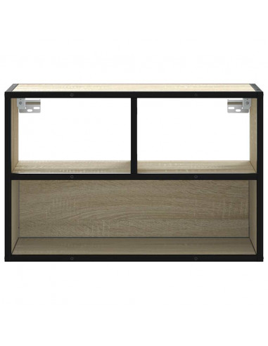 Mobile TV Rovere Sonoma 60x31x39,5cm Legno Multistrato Metallo