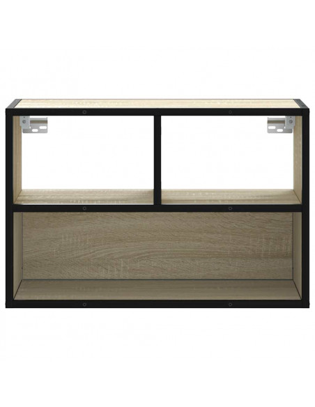 Mobile TV Rovere Sonoma 60x31x39,5cm Legno Multistrato Metallo