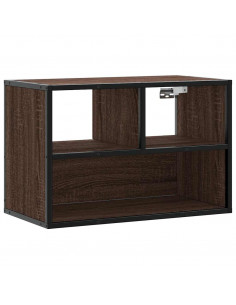 Mobile TV Rovere Marrone 60x31x39,5cm in Truciolato e Metallo