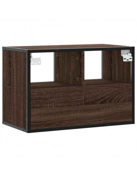 Mobile TV Rovere Marrone 60x31x39,5cm in Truciolato e Metallo