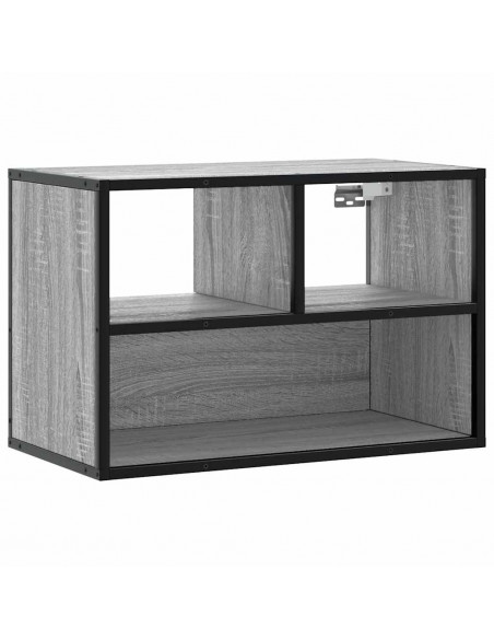 Mobile TV Grigio Sonoma 60x31x39,5cm in Truciolato e Metallo