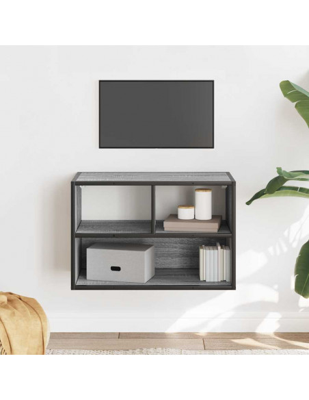 Mobile TV Grigio Sonoma 60x31x39,5cm in Truciolato e Metallo