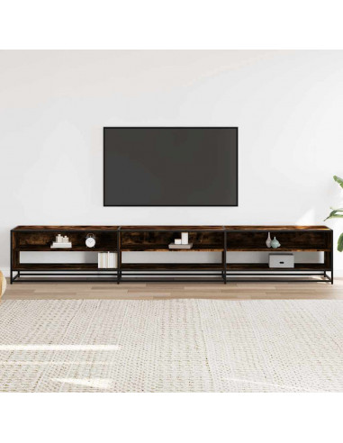 Mobile Porta TV Rovere Fumo 270x40x46 cm in Truciolato