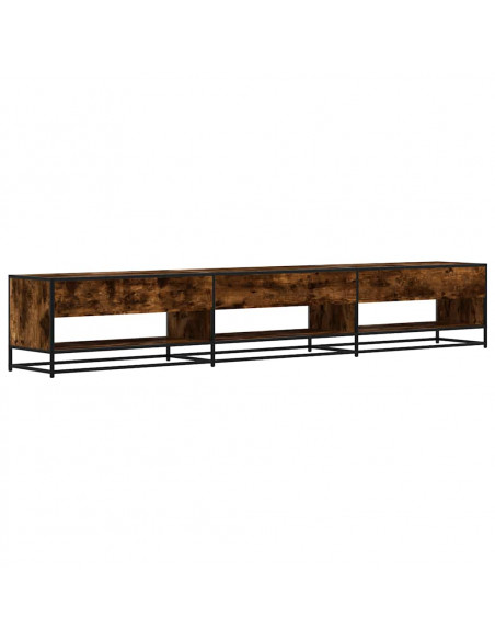 Mobile Porta TV Rovere Fumo 270x40x46 cm in Truciolato