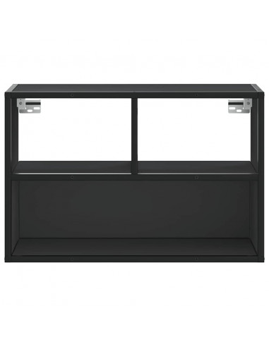 Mobile Porta TV Nero 60x31x39,5cm in Truciolato e Metallo