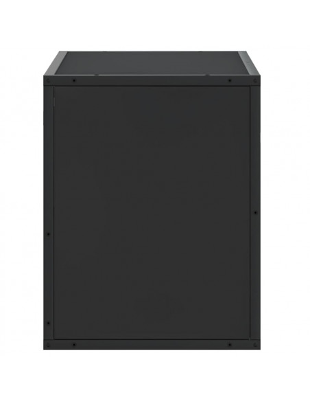Mobile Porta TV Nero 60x31x39,5cm in Truciolato e Metallo