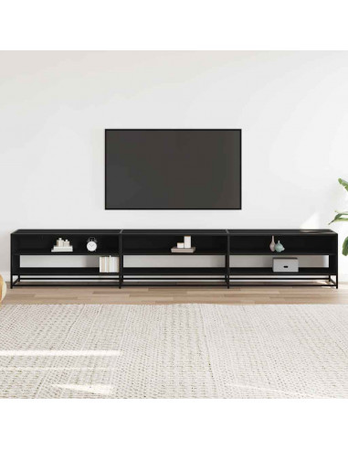 Mobile Porta TV Nero 270x40x46 cm in Truciolato