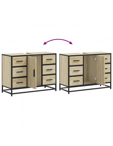 Mobile Lavabo Bagno Rovere Sonoma 60x30x60 cm Legno Multistrato