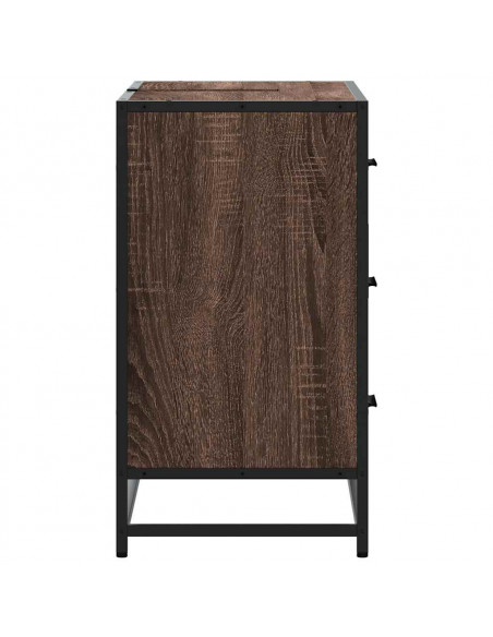 Mobile Lavabo Bagno Rovere Marrone 60x30x60cm Legno Multistrato
