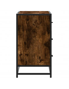 Mobile Lavabo Bagno Rovere Fumo 60x30x60 cm Legno Multistrato