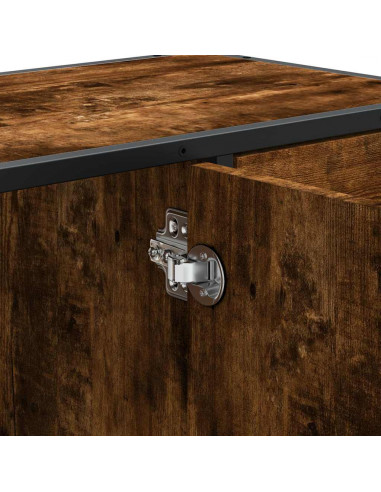Mobile Lavabo Bagno Rovere Fumo 60x30x60 cm Legno Multistrato