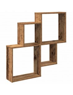 Mensola da Parete Legno Vecchio 80x15x78,5 cm Legno Multistrato