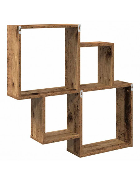 Mensola da Parete Legno Vecchio 80x15x78,5 cm Legno Multistrato