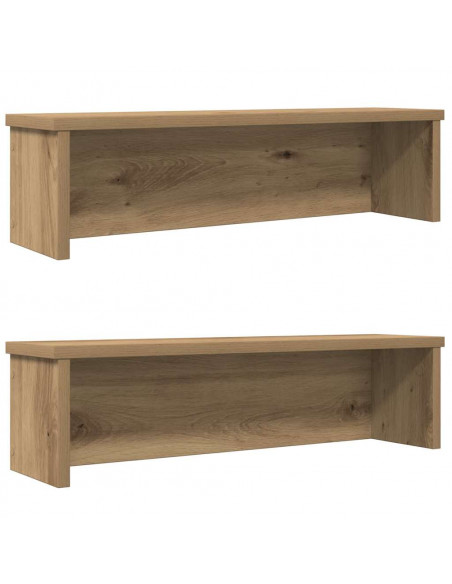 Scaffali da Cucina Impilabili 2pz Rovere Artigianale 60x15x16cm