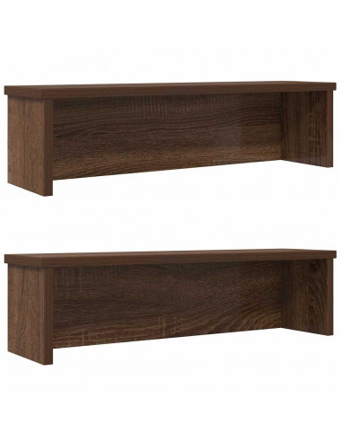 Scaffali da Cucina Impilabili 2 pz Rovere Marrone 60x15x16 cm