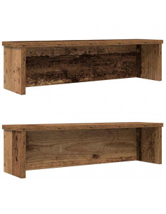 Scaffali da Cucina Impilabili 2 pz Legno Vecchio 60x15x16 cm