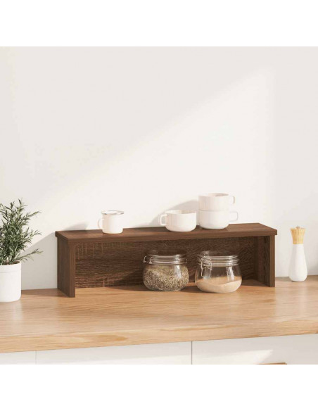 Scaffale da Cucina Impilabile Rovere Marrone 60x15x16 cm