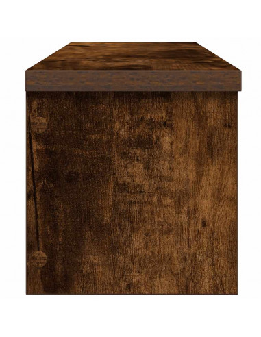 Scaffale da Cucina Impilabile Rovere Fumo 60x15x16 cm