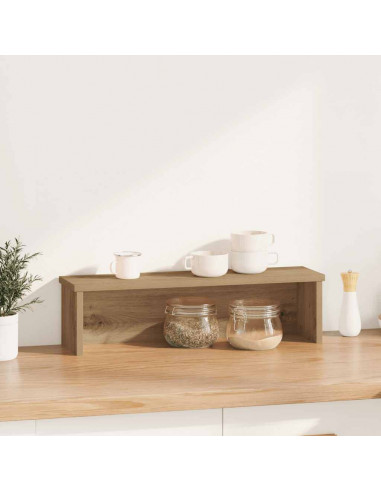 Scaffale da Cucina Impilabile Rovere Artigianale 60x15x16 cm