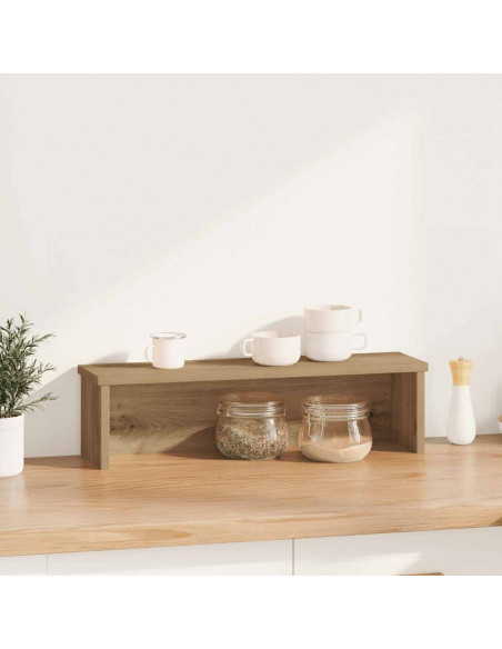 Scaffale da Cucina Impilabile Rovere Artigianale 60x15x16 cm