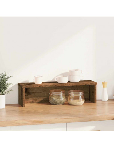 Scaffale da Cucina Impilabile Legno Vecchio 60x15x16 cm