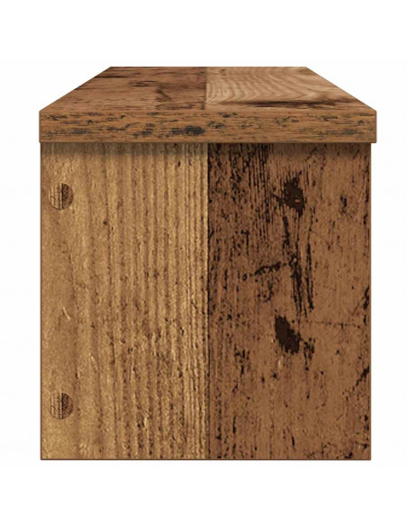 Scaffale da Cucina Impilabile Legno Vecchio 60x15x16 cm