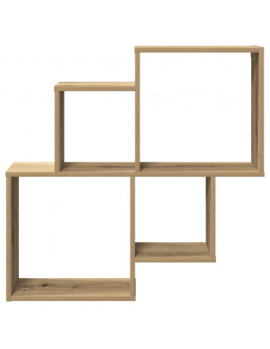 Scaffale a Parete Rovere Artigianale 80x15x78,5 cm Truciolato