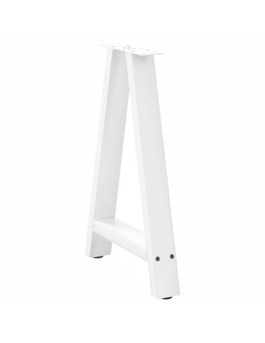 Gambe Tavolino da Caffè a A 2 pz Bianco 60x(72-73) cm Acciaio