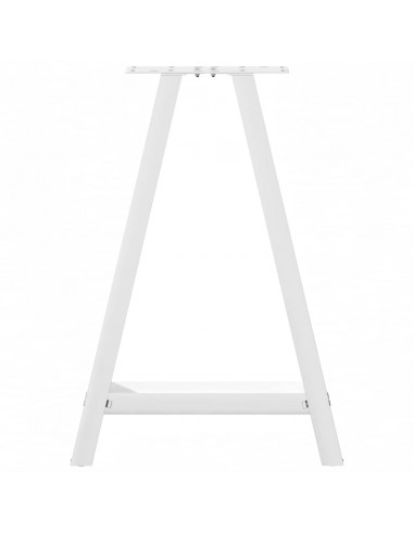 Gambe Tavolino da Caffè a A 2 pz Bianco 60x(72-73) cm Acciaio