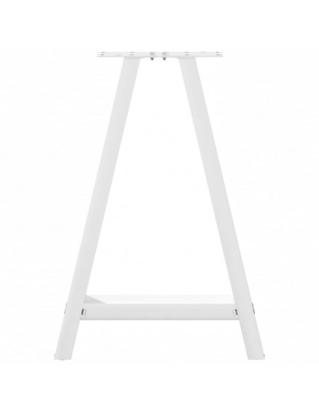 Gambe Tavolino da Caffè a A 2 pz Bianco 60x(72-73) cm Acciaio