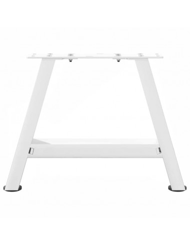 Gambe Tavolino da Caffè a A 2 pz Bianco 50x(30-31)cm in Acciaio