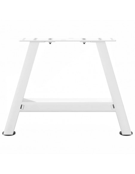 Gambe Tavolino da Caffè a A 2 pz Bianco 50x(30-31)cm in Acciaio