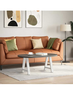 Gambe Tavolino da Caffè a A 2 pz Bianco 38x(42-43) cm Acciaio 2