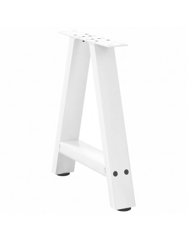 Gambe Tavolino da Caffè a A 2 pz Bianco 38x(42-43) cm Acciaio