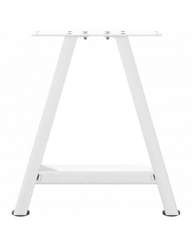 Gambe Tavolino da Caffè a A 2 pz Bianco 38x(42-43) cm Acciaio