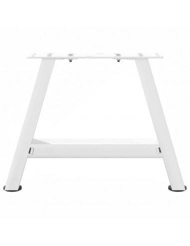 Gambe Tavolino da Caffè a A 2 pz Bianco 30x(30-31)cm in Acciaio