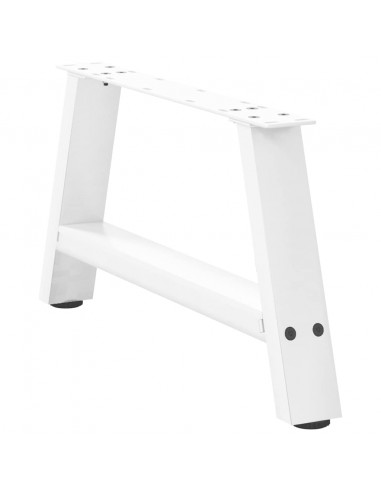 Gambe Tavolino da Caffè a A 2 pz Bianco 60x(30-31) cm Acciaio