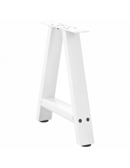 Gambe Tavolino da Caffè a A 2 pz Bianco 50x(42-43) cm Acciaio