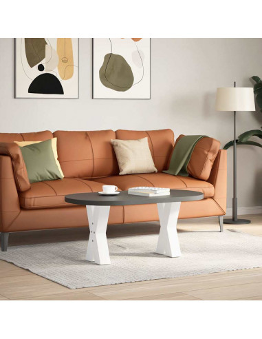 Gambe Tavolino Caffè a X 2 pz Bianco 28x(42-43) cm Acciaio